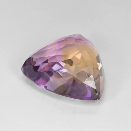21.24캐럿 천연 바이컬러 아메트린, 트릴리언, 18.9×17.7 mm, VS
