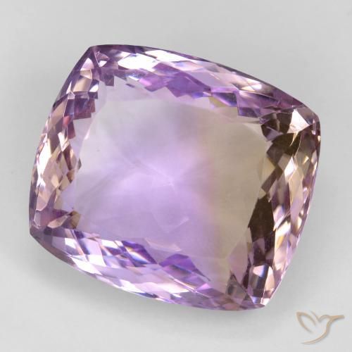 29.87캐럿 천연 바이컬러 아메트린, 쿠션 컷, 20.3×17.8 mm, VVS