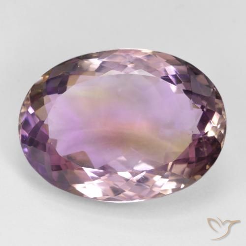 18.81ct 자연스러운 바이컬러 아메트린, 타원형, VVS