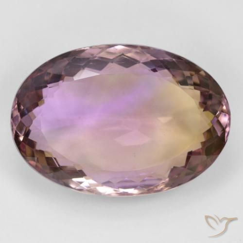 32.77ct 자연스러운 바이컬러 아메트린, 타원형, VVS