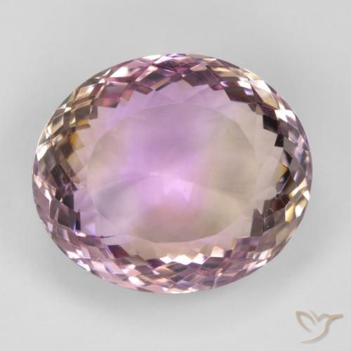 23.28ct 자연스러운 바이컬러 아메트린, 타원형, VVS-VS