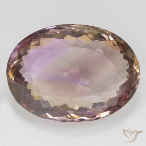 38.41ct 자연스러운 바이컬러 아메트린, 타원형, VVS