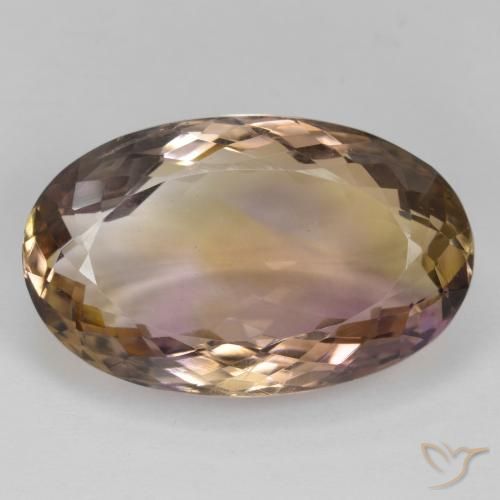 25.25ct 자연스러운 바이컬러 아메트린, 타원형, VVS-VS