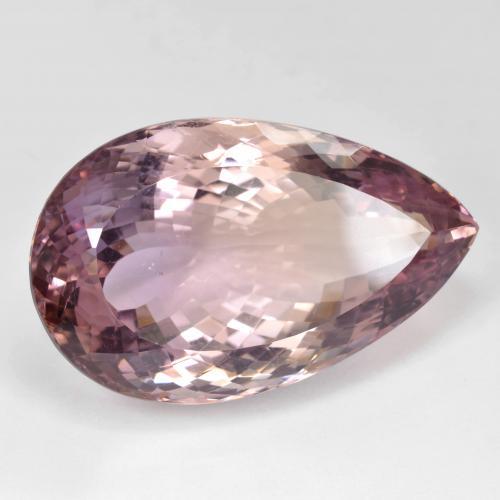 58.34캐럿 천연 바이컬러 아메트린, 배 모양, 33×20.4 mm, VVS-VS