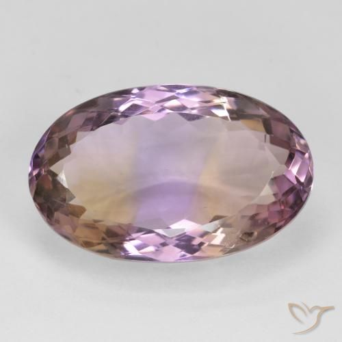 18.83ct 자연스러운 바이컬러 아메트린, 타원형, VVS-VS