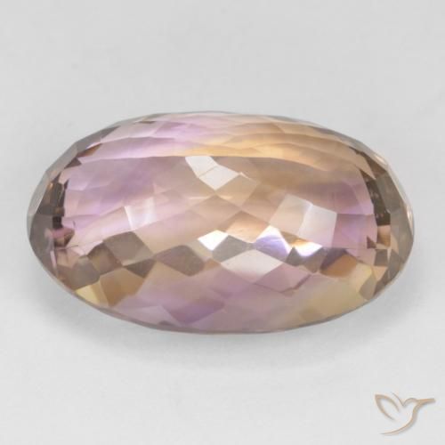 24.09캐럿 천연 바이컬러 아메트린, 타원형 컷, 22.2×14.7 mm, VVS