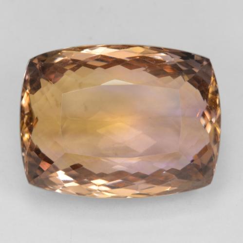 27.60캐럿 천연 바이컬러 아메트린, 쿠션 컷, 20.2×15.5 mm, VVS
