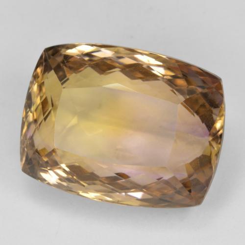 27.60캐럿 천연 바이컬러 아메트린, 쿠션 컷, 20.2×15.5 mm, VVS