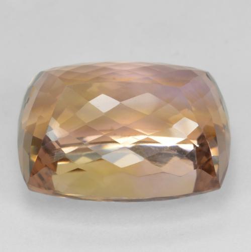 27.60캐럿 천연 바이컬러 아메트린, 쿠션 컷, 20.2×15.5 mm, VVS