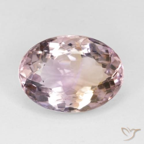 8.17ct 자연스러운 바이컬러 아메트린, 타원형, VVS-VS