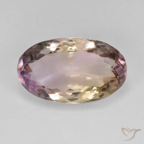 8.06ct 자연스러운 바이컬러 아메트린, 타원형, VVS