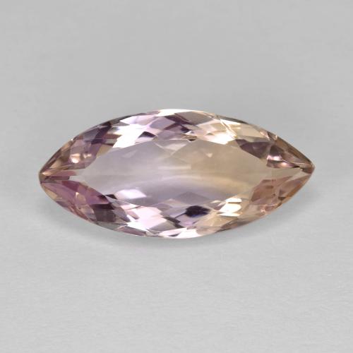 4.76캐럿 천연 바이컬러 아메트린, 마퀴즈, 17.7×8.2 mm, VVS