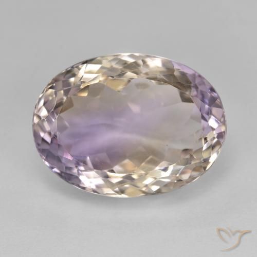 11.94ct 자연스러운 바이컬러 아메트린, 타원형, VVS