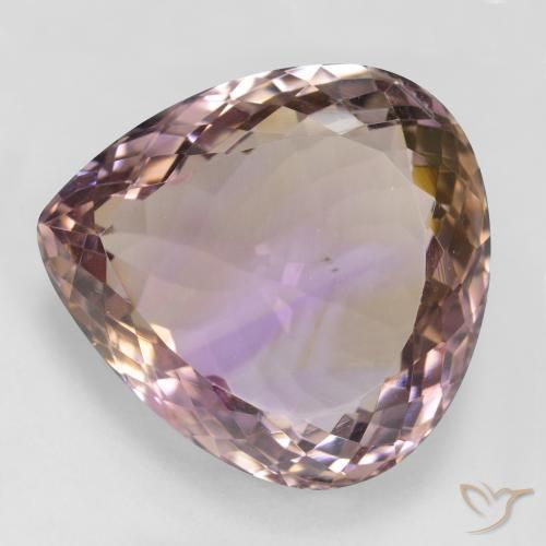 31.30ct 자연스러운 바이컬러 아메트린, 배 모양, VS