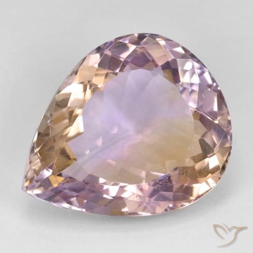 18.91ct 자연스러운 바이컬러 아메트린, 배 모양, VS