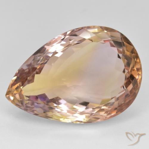 28.98ct 바이컬러 아메트린, 배 모양, VVS-VS