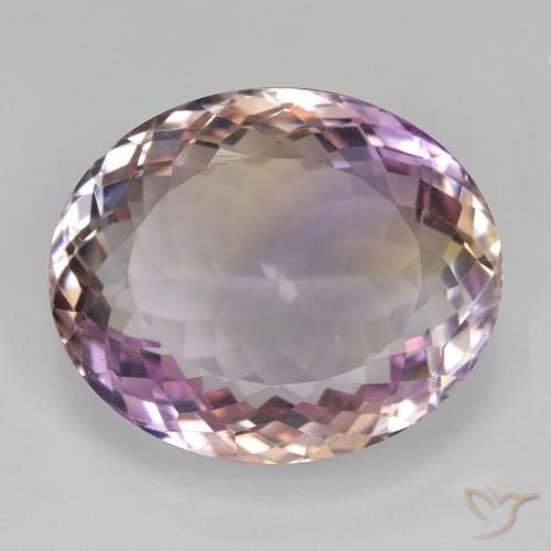 25.74ct 자연스러운 바이컬러 아메트린, 타원형, VVS-VS