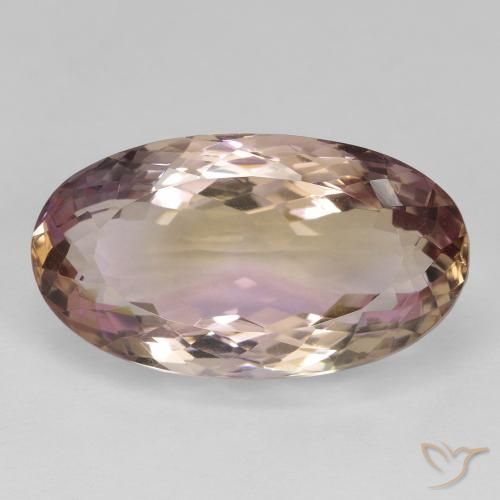 19.81ct 자연스러운 바이컬러 아메트린, 타원형, VVS-VS