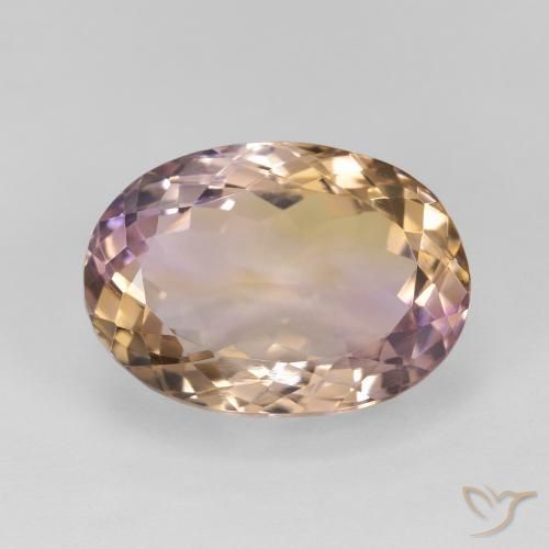 16.73ct 자연스러운 바이컬러 아메트린, 타원형, VS