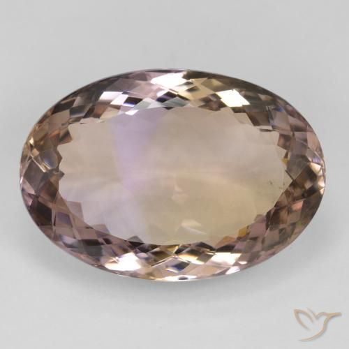 24.83ct 자연스러운 바이컬러 아메트린, 타원형, VS
