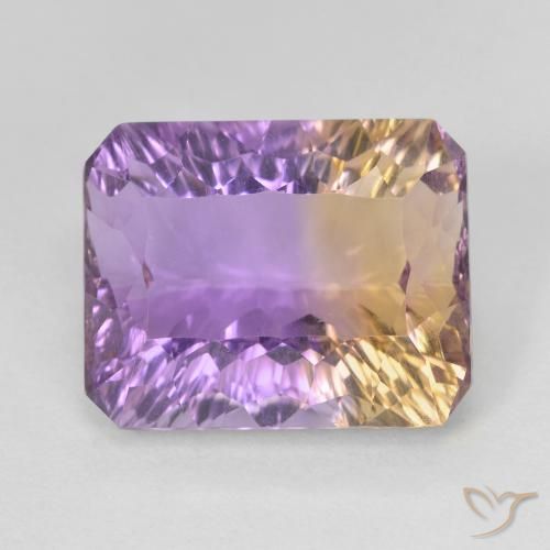 8.75캐럿 2색 아메트린, 브라질산 14.2 x 11.3mm 옥타곤 오목 컷, Photo A