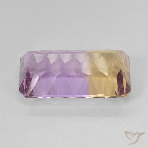 6.56캐럿 천연 바이컬러 아메트린, 에메랄드 컷, VVS-VS