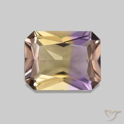 1.85ct 바이컬러 아메트린, 에메랄드 컷, VVS