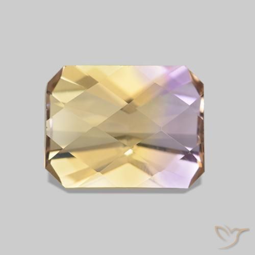 2.16ct 바이컬러 아메트린, 에메랄드 컷, VVS