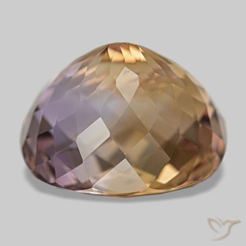 15.86캐럿 천연 바이컬러 아메트린, 타원형 컷, 16×14.7 mm, VVS-VS