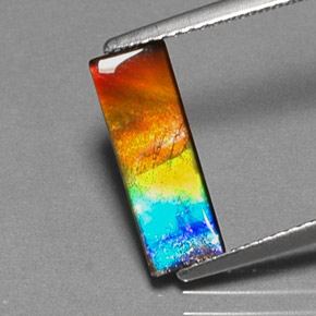 1.83캐럿 천연 다색 암몰라이트, 바게트, 불투명체