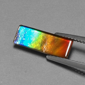 1.83캐럿 천연 다색 암몰라이트, 바게트, 불투명체