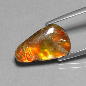 5.20캐럿 천연 다색 암몰라이트, 멋진 모양, 불투명체