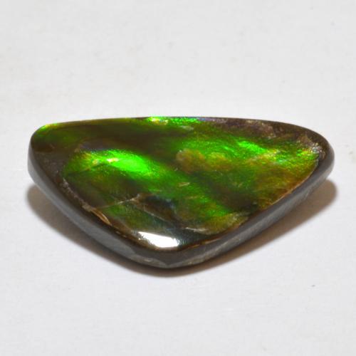 7.10캐럿 천연 멀티컬러 암몰라이트, 멋진 모양, 20.5×13 mm, 불투명체