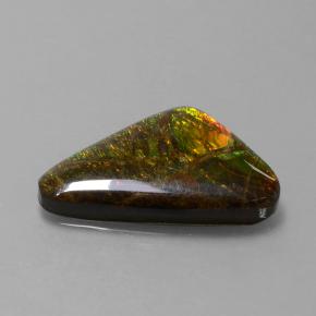 9.50캐럿 천연 멀티컬러 암몰라이트, 멋진 모양, 22.1×13.6 mm, 불투명체