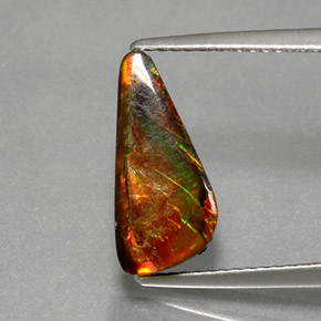3.13캐럿 천연 멀티컬러 암몰라이트, 멋진 모양, 14.6×6.7 mm, 불투명체