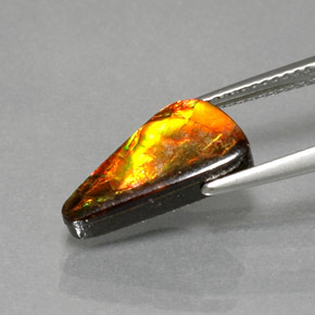 3.13캐럿 천연 멀티컬러 암몰라이트, 멋진 모양, 14.6×6.7 mm, 불투명체