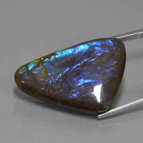 22.64캐럿 천연 다색 암몰라이트, 멋진 모양, 불투명체