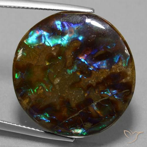 27.20ct 자연스러운 다색 암몰라이트, 둥근, 불투명체