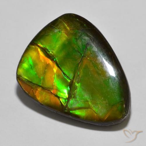 16.39ct 자연스러운 다색 암몰라이트, 배 모양, 불투명체