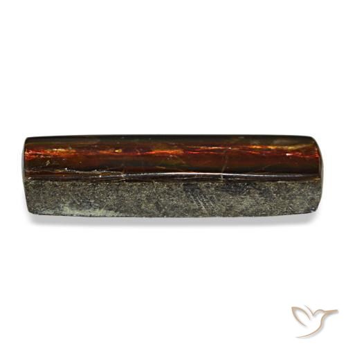 4.55캐럿 천연 멀티컬러 암몰라이트, 바게트, 18.7×5.9 mm, 불투명체