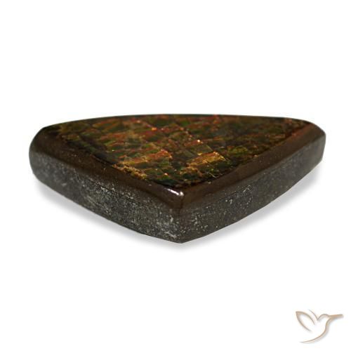 6.33캐럿 천연 멀티컬러 암몰라이트, 트릴리언, 불투명체