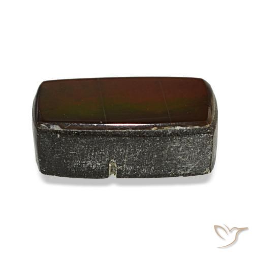 4.13캐럿 천연 멀티컬러 암몰라이트, 바게트, 11.6×7.3 mm, 불투명체