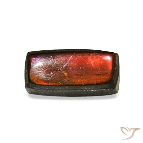 1.65ct 멀티컬러 암몰라이트, 바게트, 불투명체