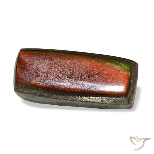 1.44캐럿 천연 멀티컬러 암몰라이트, 바게트, 9.8×4.2 mm, 불투명체