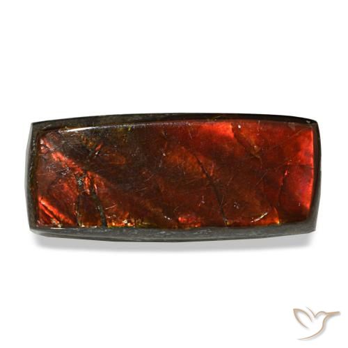 3.83ct 멀티컬러 암몰라이트, 바게트, 불투명체