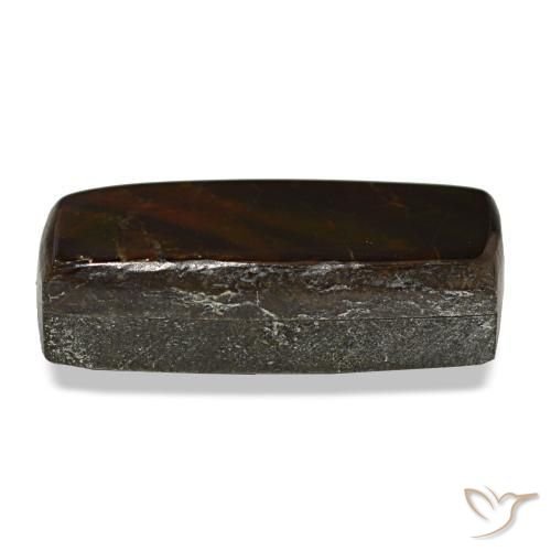 3.83캐럿 천연 멀티컬러 암몰라이트, 바게트, 13.9×6.1 mm, 불투명체
