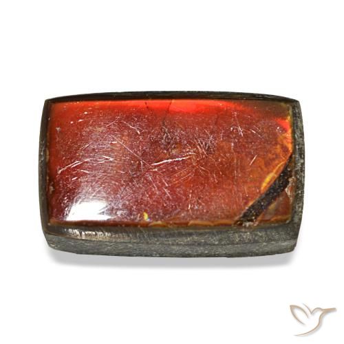 3.40캐럿 천연 멀티컬러 암몰라이트, 바게트, 11.6×7.1 mm, 불투명체