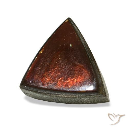 1.53캐럿 천연 멀티컬러 암몰라이트, 트릴리언, 8.6×7.3 mm, 불투명체