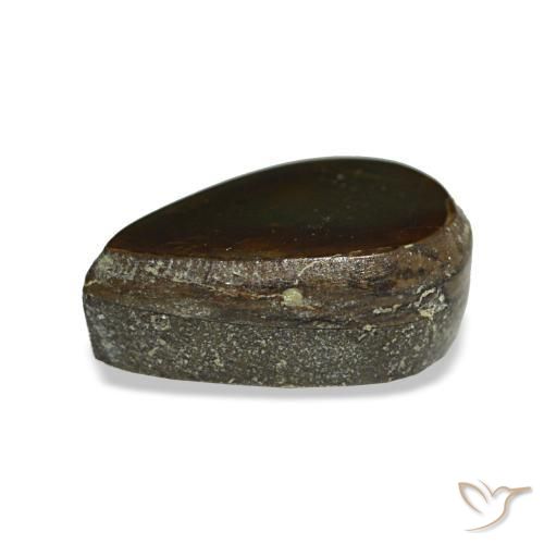 1.23캐럿 천연 멀티컬러 암몰라이트, 배 모양, 8.3×5.8 mm, 불투명체