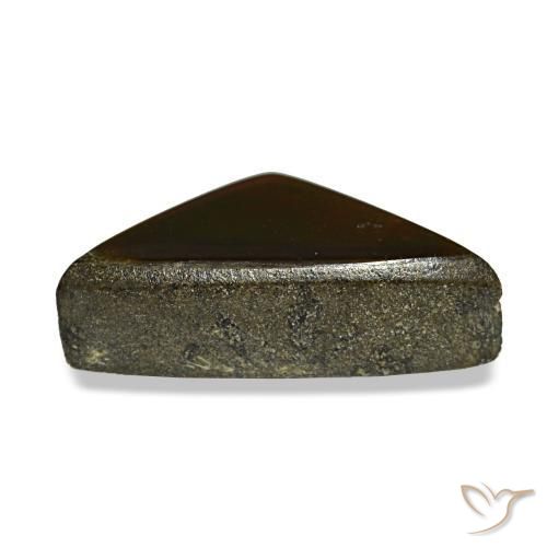 1.47캐럿 천연 멀티컬러 암몰라이트, 트릴리언, 10.7×5.7 mm, 불투명체